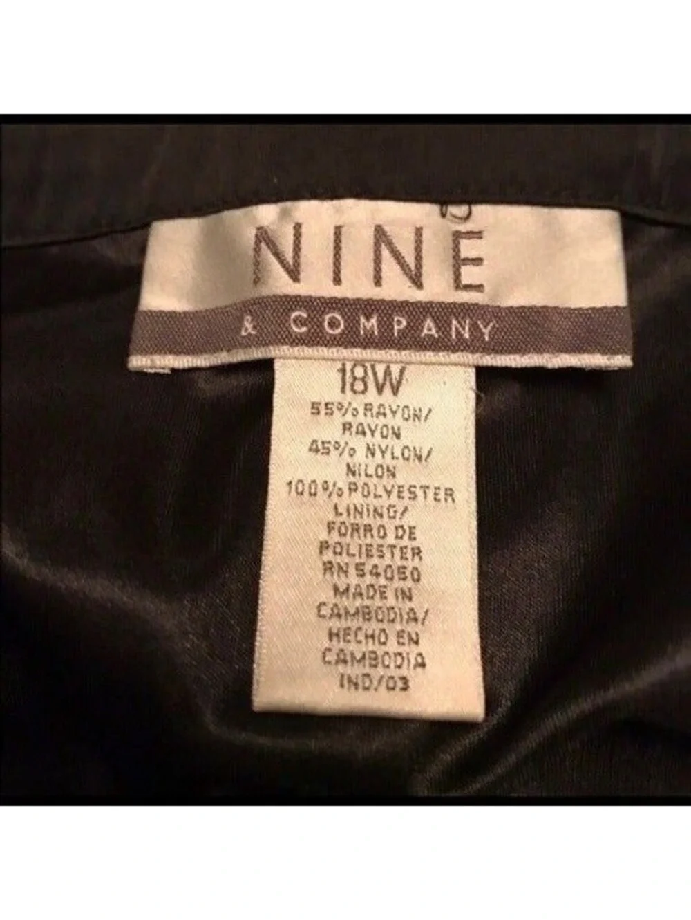 Nine & Co. Black Lace Skirt 18W